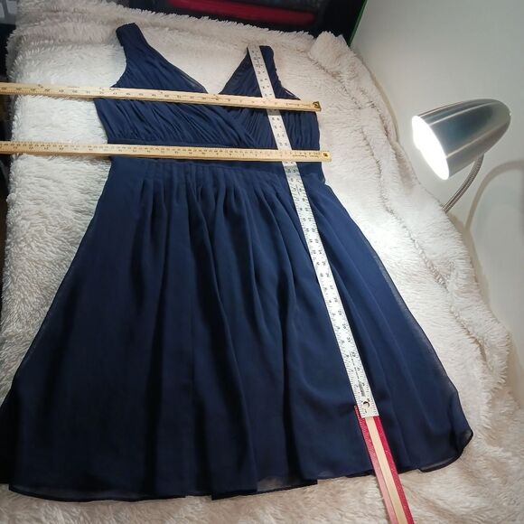 Ralph Laren Blue Ruched Wrap Midi Dress for Cocktail Events Womans Large........ - Picture 10 of 11